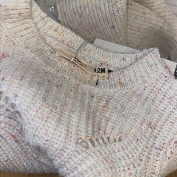 Speckled knit 2 pc set off white 12 month - Picture 2 of 3